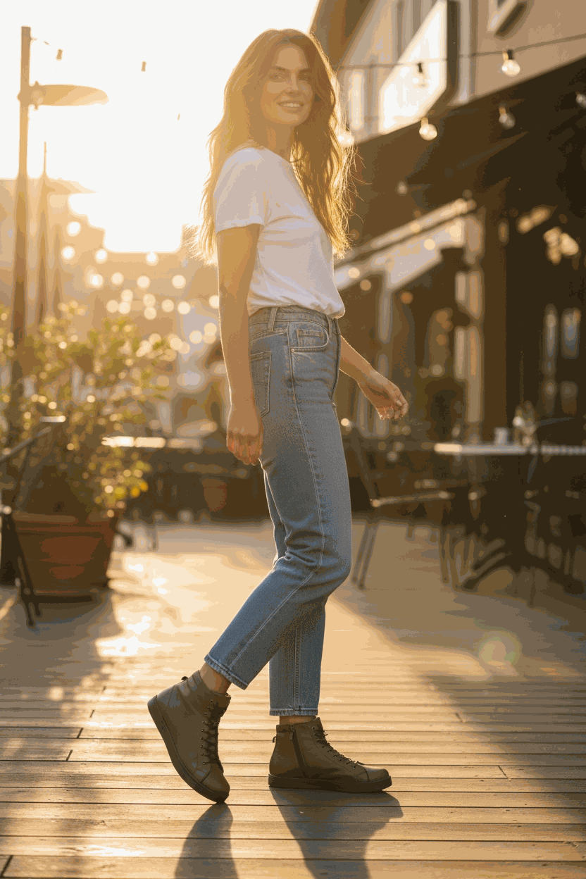 Elevate Your Style with Keila Women's Leather High-Top Sneakers