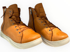 Carine– Women’s Leather High-Top Sneakers - J-bloomshoes