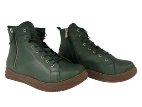 Carine– Women’s Leather High-Top Sneakers - J-bloomshoes