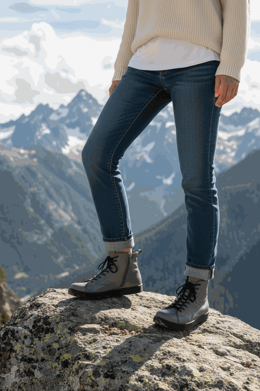 Elevate Your Style with Keila Women's Leather High-Top Sneakers