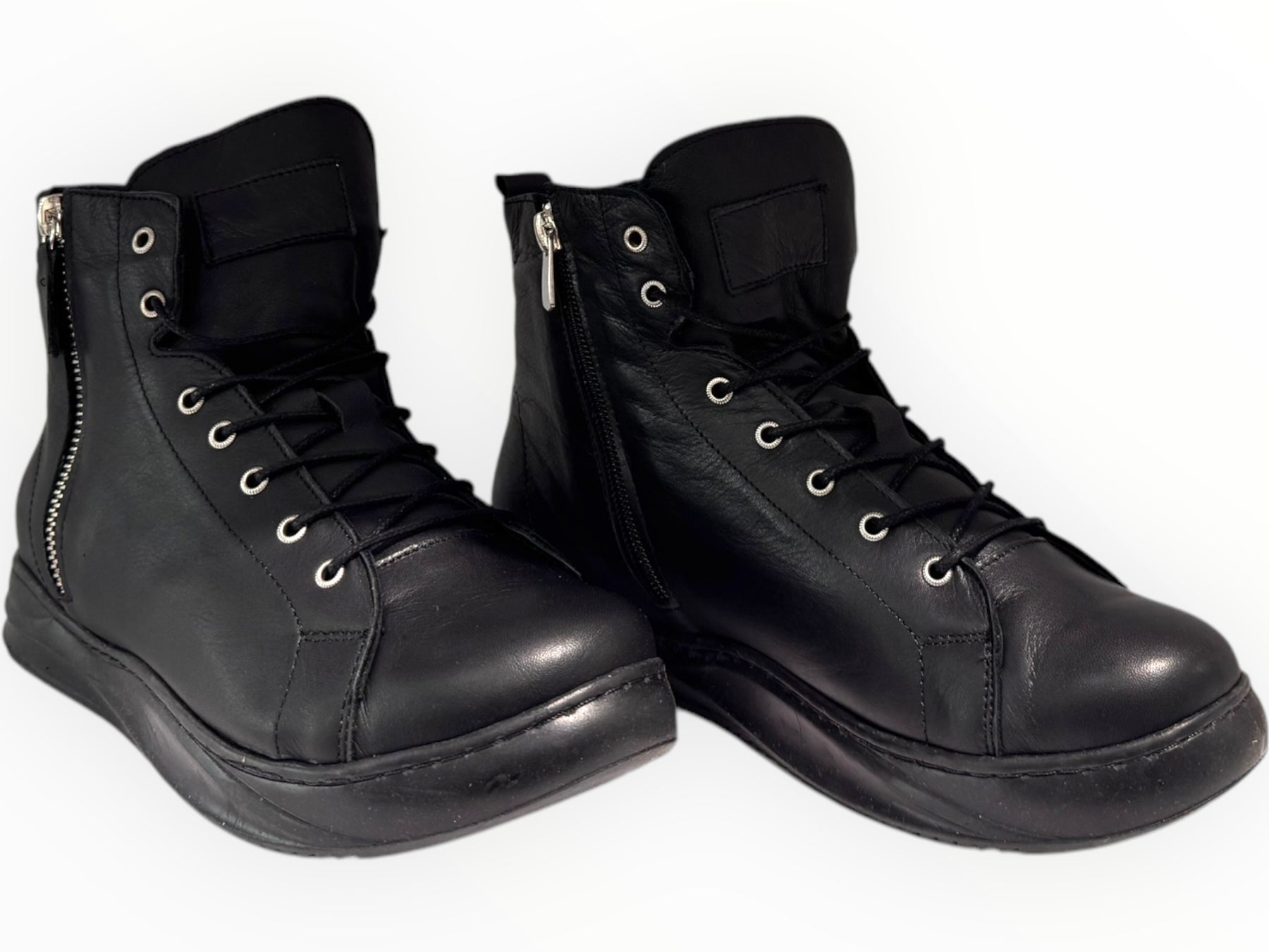 Carine– Women’s Leather High-Top Sneakers - J-bloomshoes