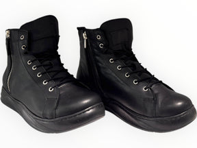 Carine– Women’s Leather High-Top Sneakers - J-bloomshoes