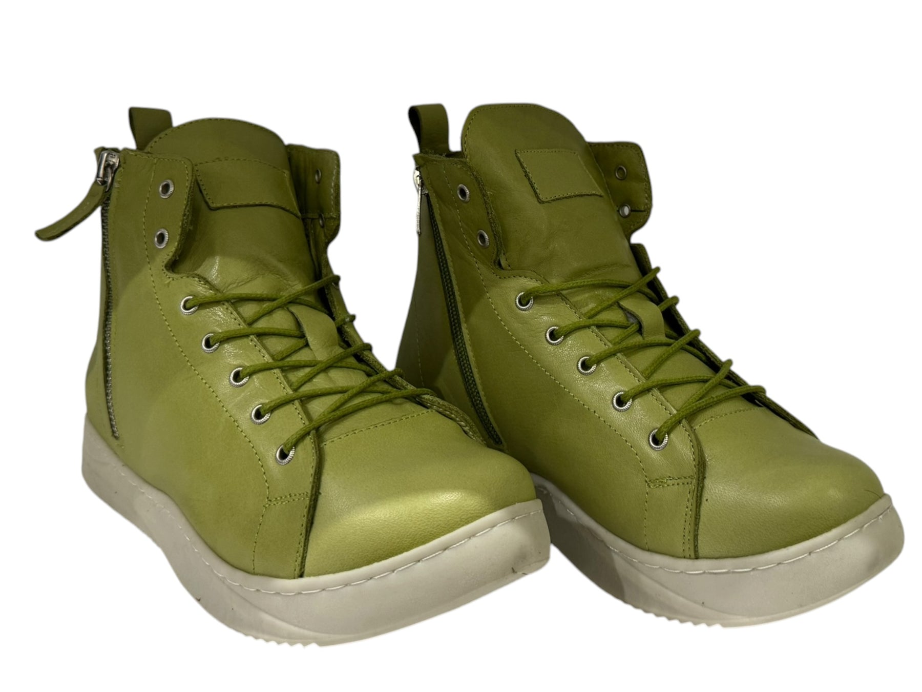 Carine– Women’s Leather High-Top Sneakers - J-bloomshoes