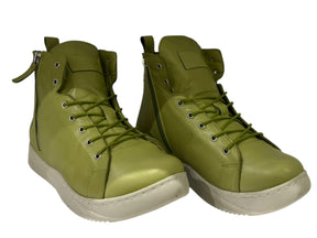 Carine– Women’s Leather High-Top Sneakers - J-bloomshoes