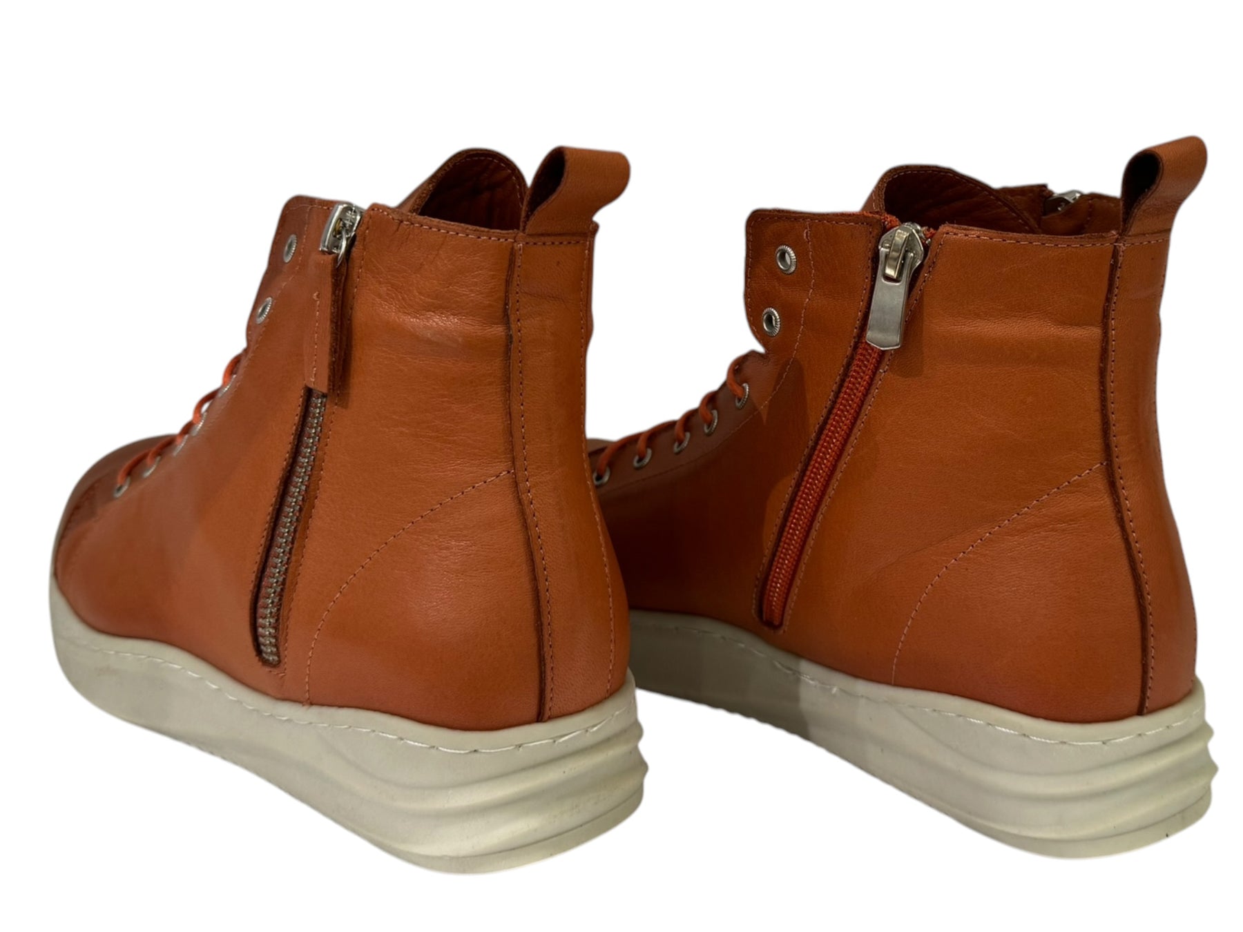 Carine– Women’s Leather High-Top Sneakers - J-bloomshoes