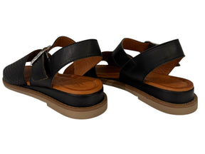 Comfortable Women's Leather Sandals with Small Wedge - Elevate Your Style and Comfort - J-bloomshoes