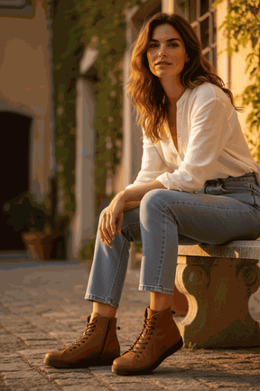 Step Up Your Style with Keila Leather High-Top Sneakers