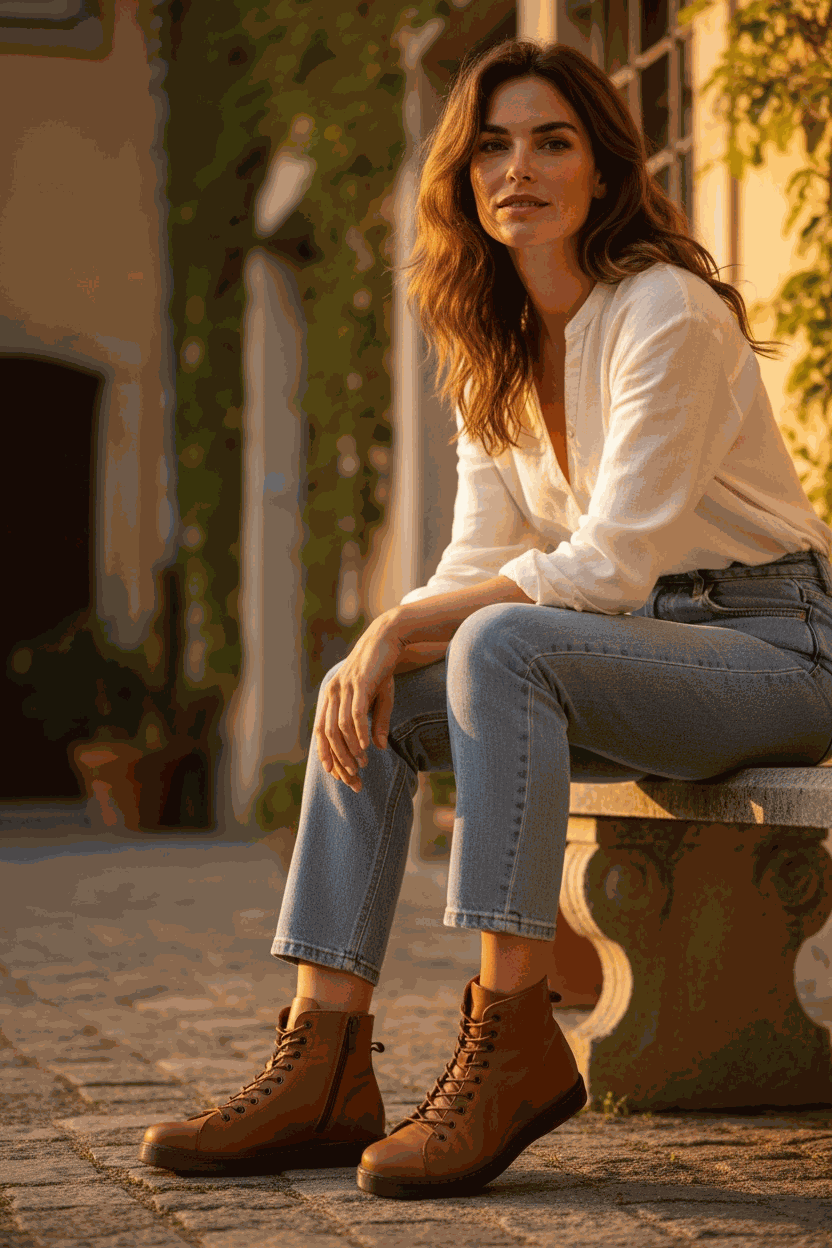 Step Up Your Style with Keila Leather High-Top Sneakers