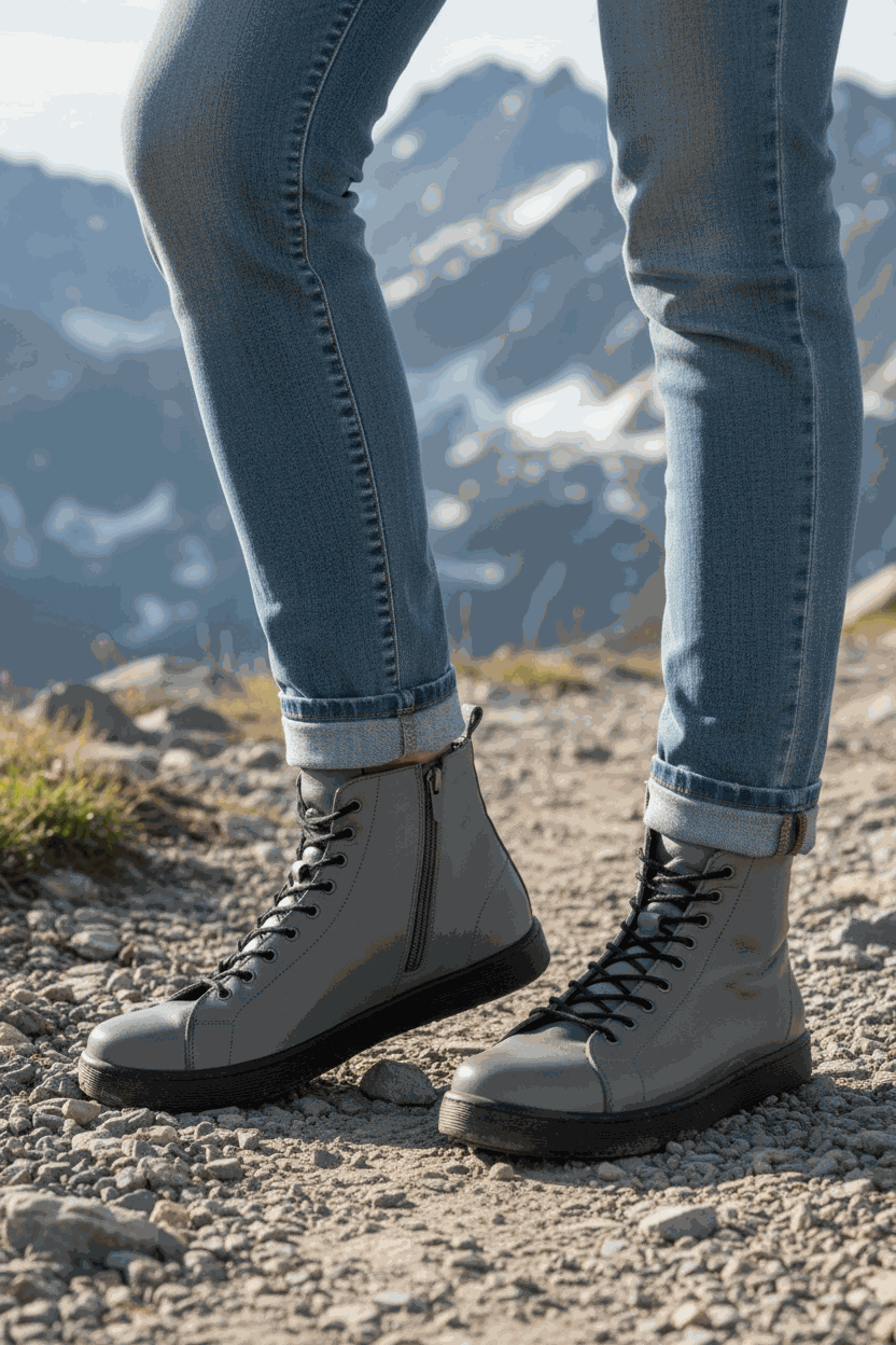 Elevate Your Style with Keila Women's Leather High-Top Sneakers