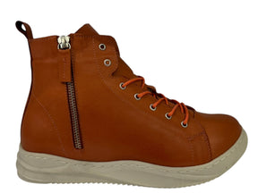 Carine– Women’s Leather High-Top Sneakers - J-bloomshoes