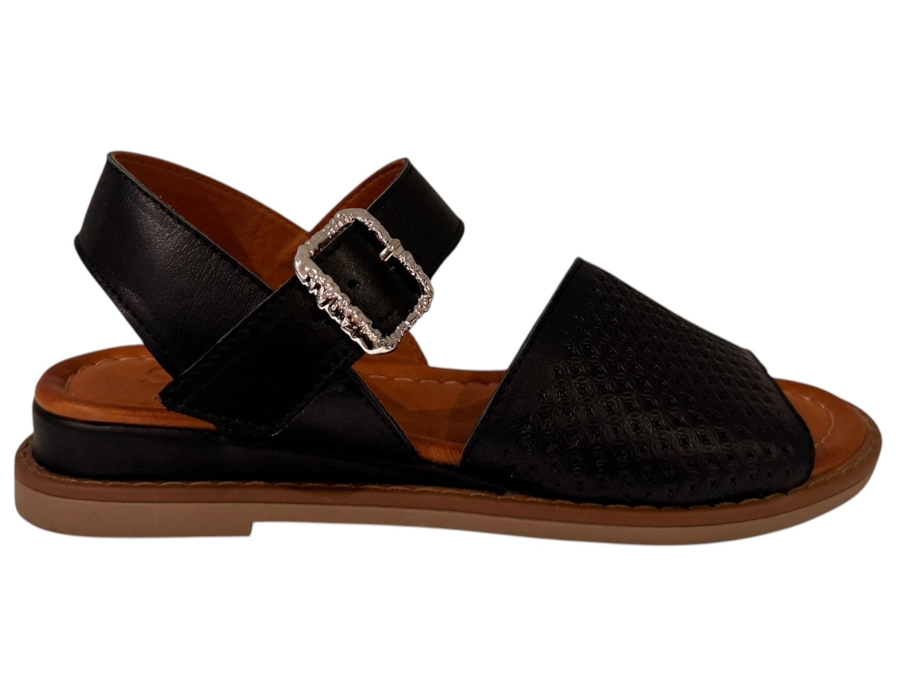 Comfortable Women's Leather Sandals with Small Wedge - Elevate Your Style and Comfort - J-bloomshoes