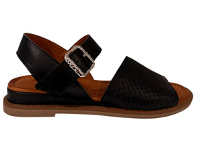 Comfortable Women's Leather Sandals with Small Wedge - Elevate Your Style and Comfort - J-bloomshoes