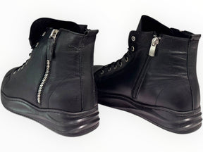 Carine– Women’s Leather High-Top Sneakers - J-bloomshoes