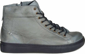 Alfonso Men’s Leather High-Top Sneakers - J-bloomshoes