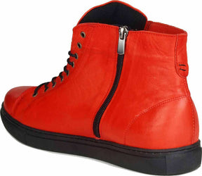 Alfonso Men’s Leather High-Top Sneakers - J-bloomshoes